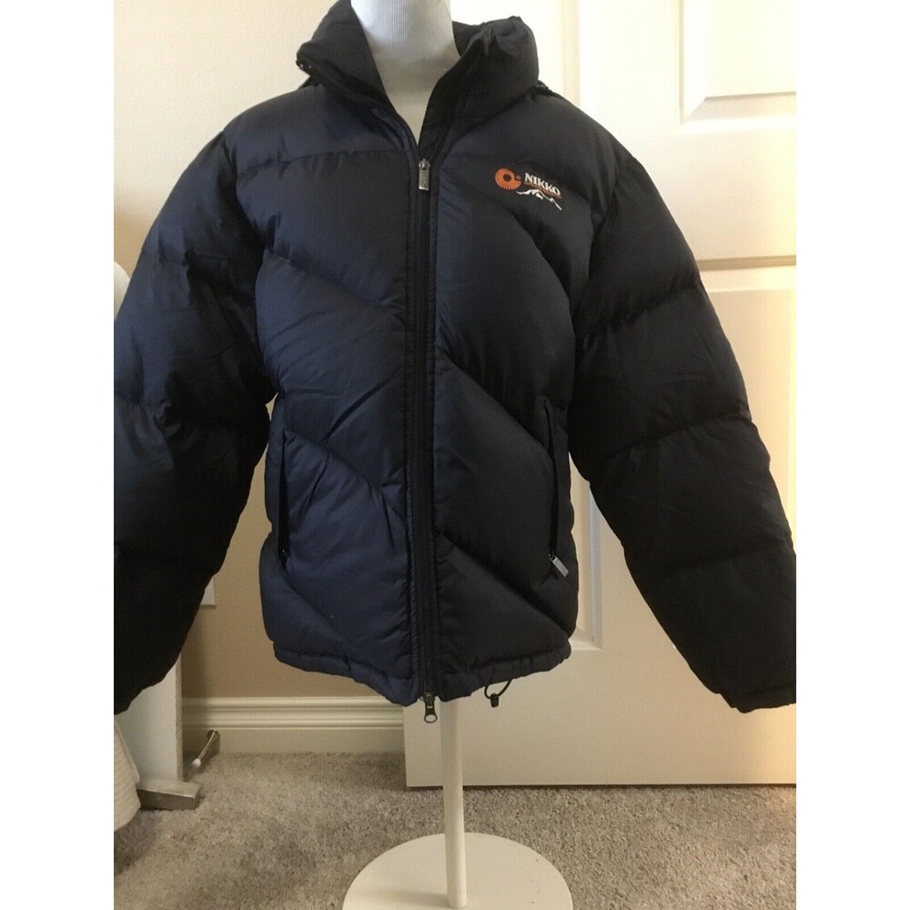 Nikko Outdoor Women Black Canadian Down Puffer Coat Medium Fit EUC